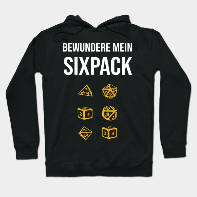 Bewundere Mein Sixpack RPG D20 Würfel Rollenspiel Pen&Paper Hoodie by Schimmi